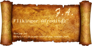 Flikinger Afrodité névjegykártya